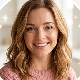 Remi's avatar: a generated portrait of a smiling woman, used as the chat avatar in the designer