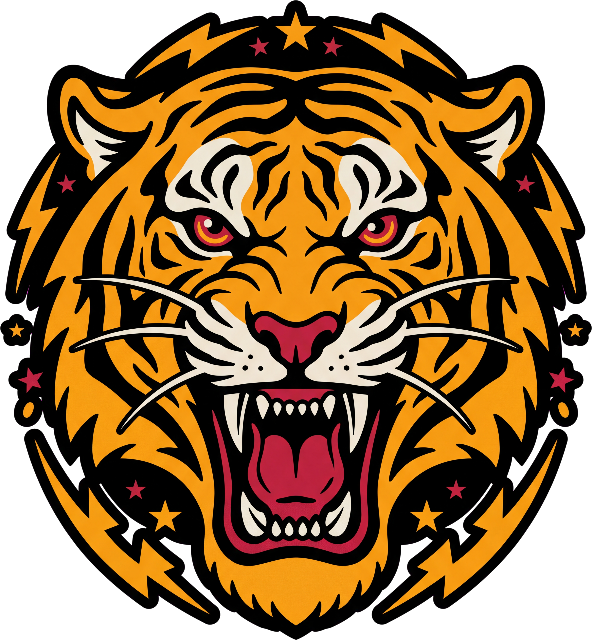 Roaring Tiger Head Graphic