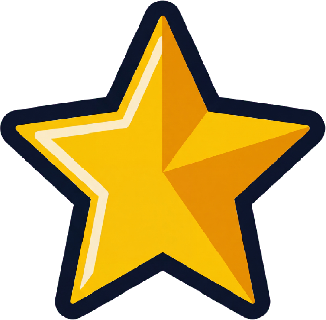 3D Golden Star Illustration