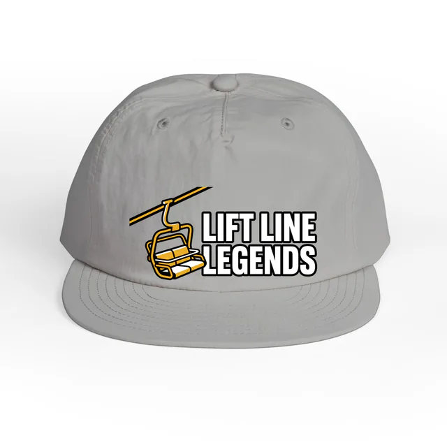 A swinging chairlift beside LIFT LINE LEGENDS, on a storm surf cap
