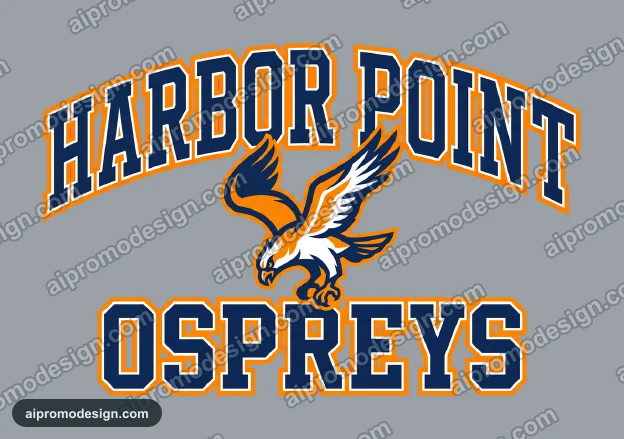 Harbor Point Ospreys hoodie design on Sport Gray, with the light watermark a chat preview carries