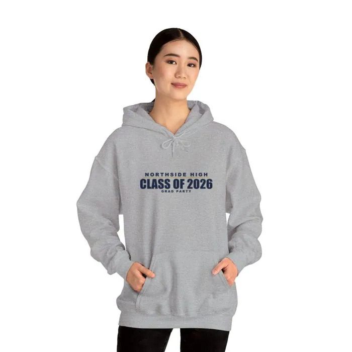 A sport grey hoodie printed with a Northside High Class of 2026 design