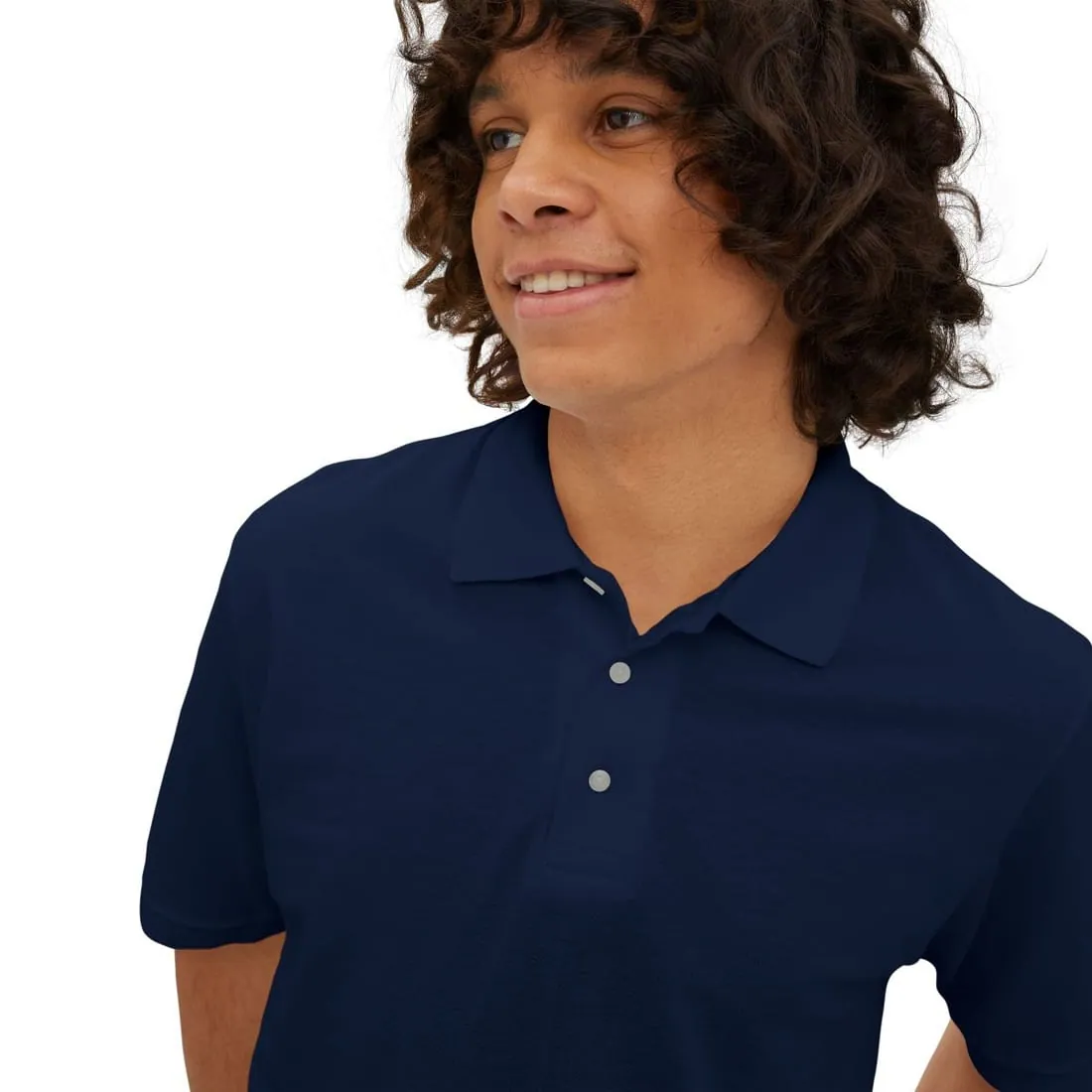 Adult Polo in Navy, worn
