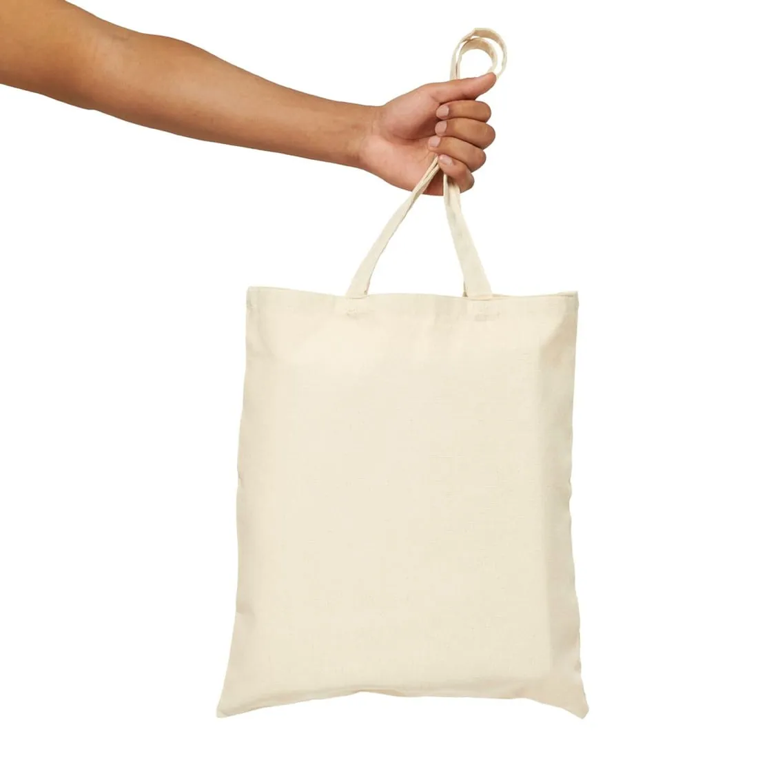 Canvas Tote in Natural, in use