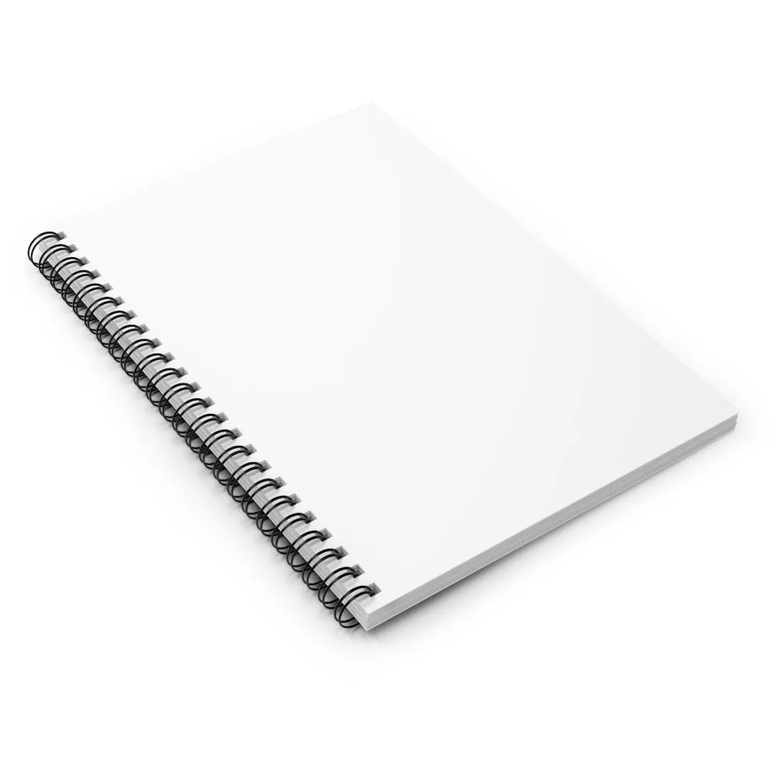 Spiral Notebook in White, perspective