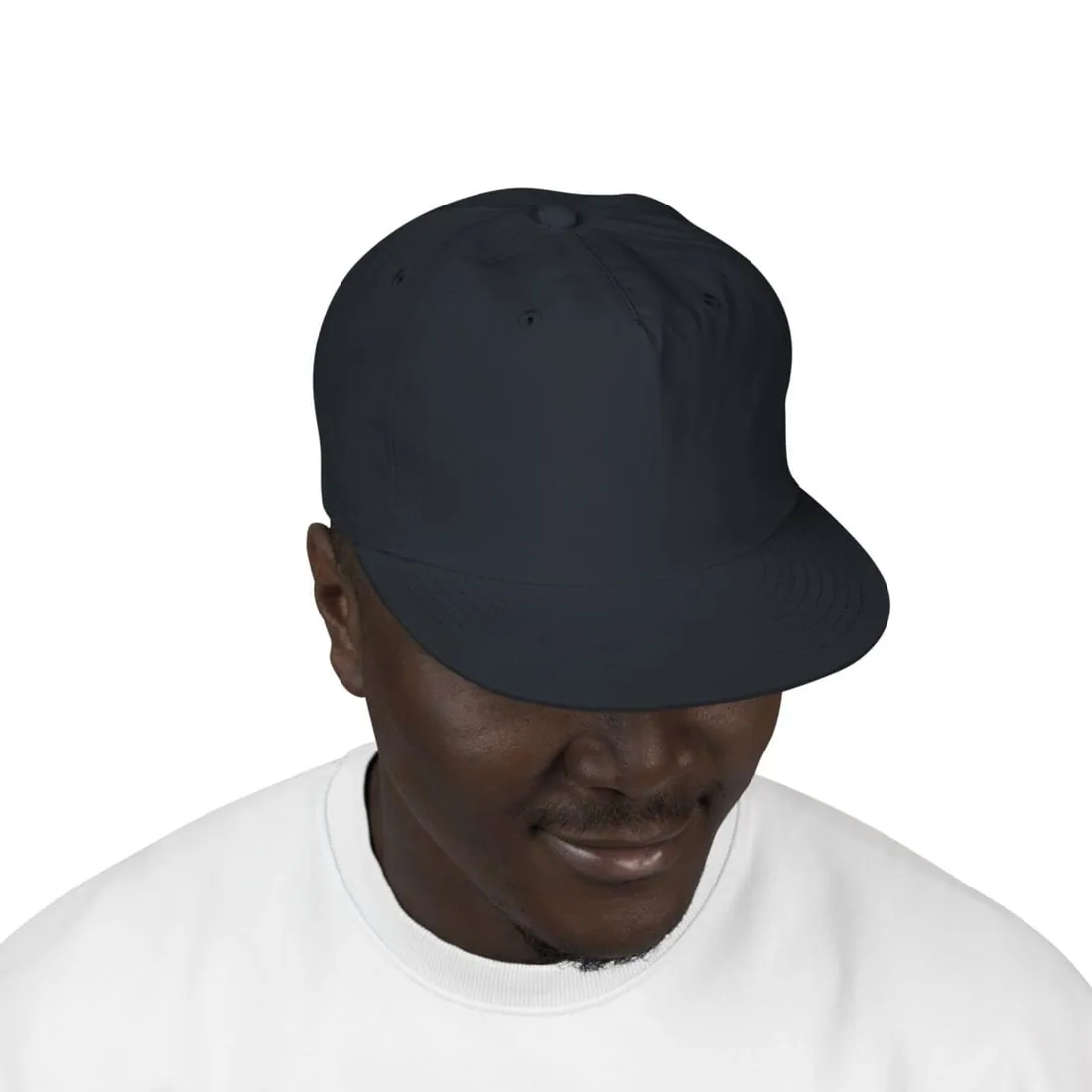 Surf Cap in Navy, worn