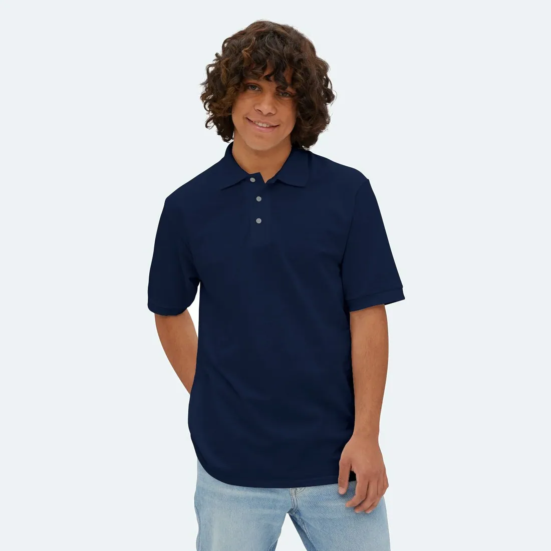 Adult Polo in Navy, front view