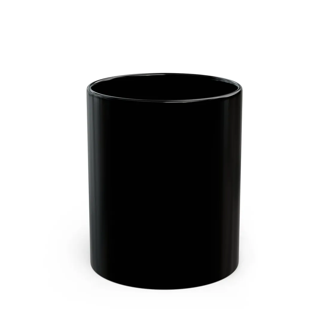 Black Mug in Black, wrap view