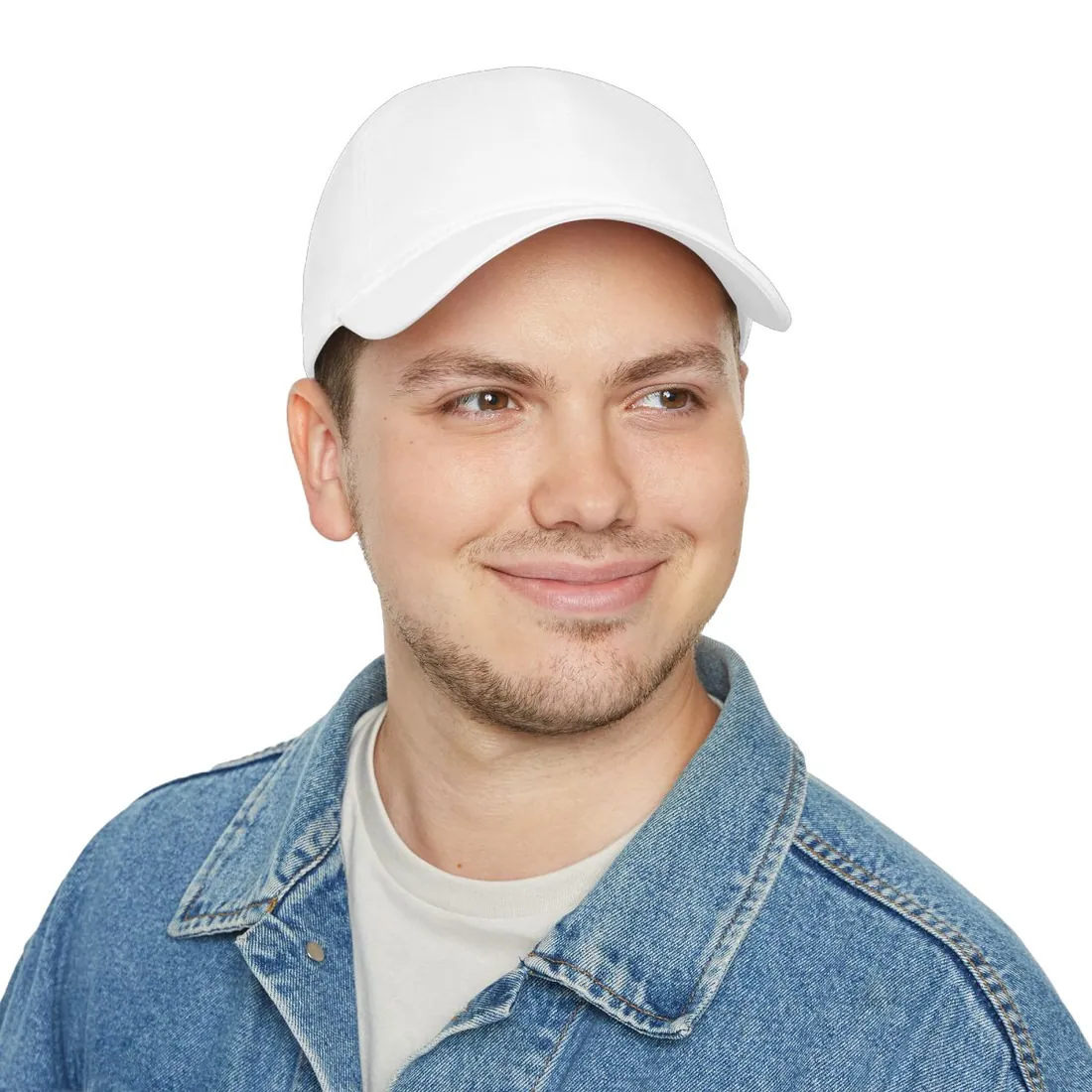 Dad Hat in White, front view