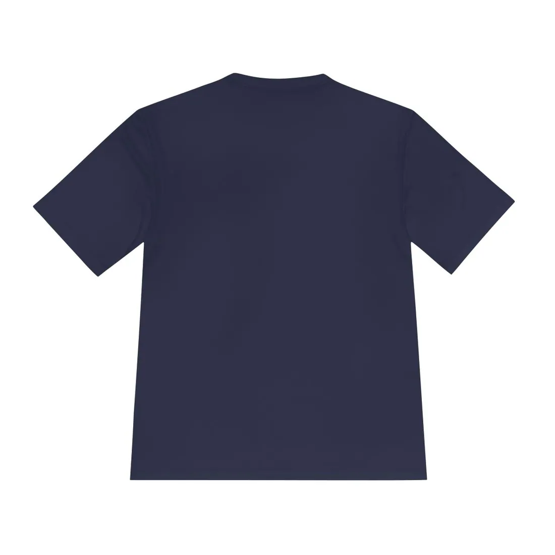 Performance Tee in Navy, back view