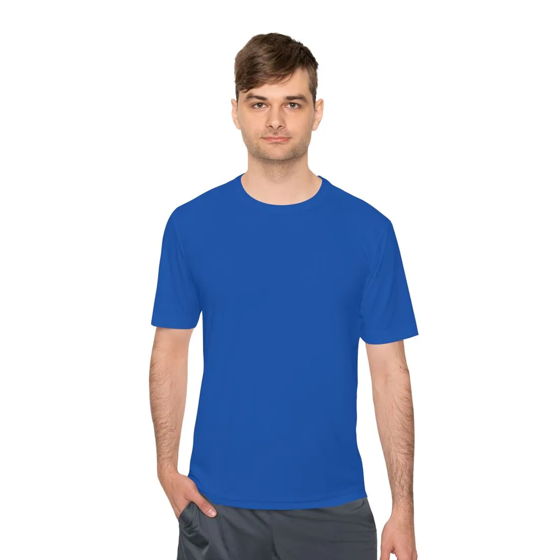 Performance Tee in Royal, front view