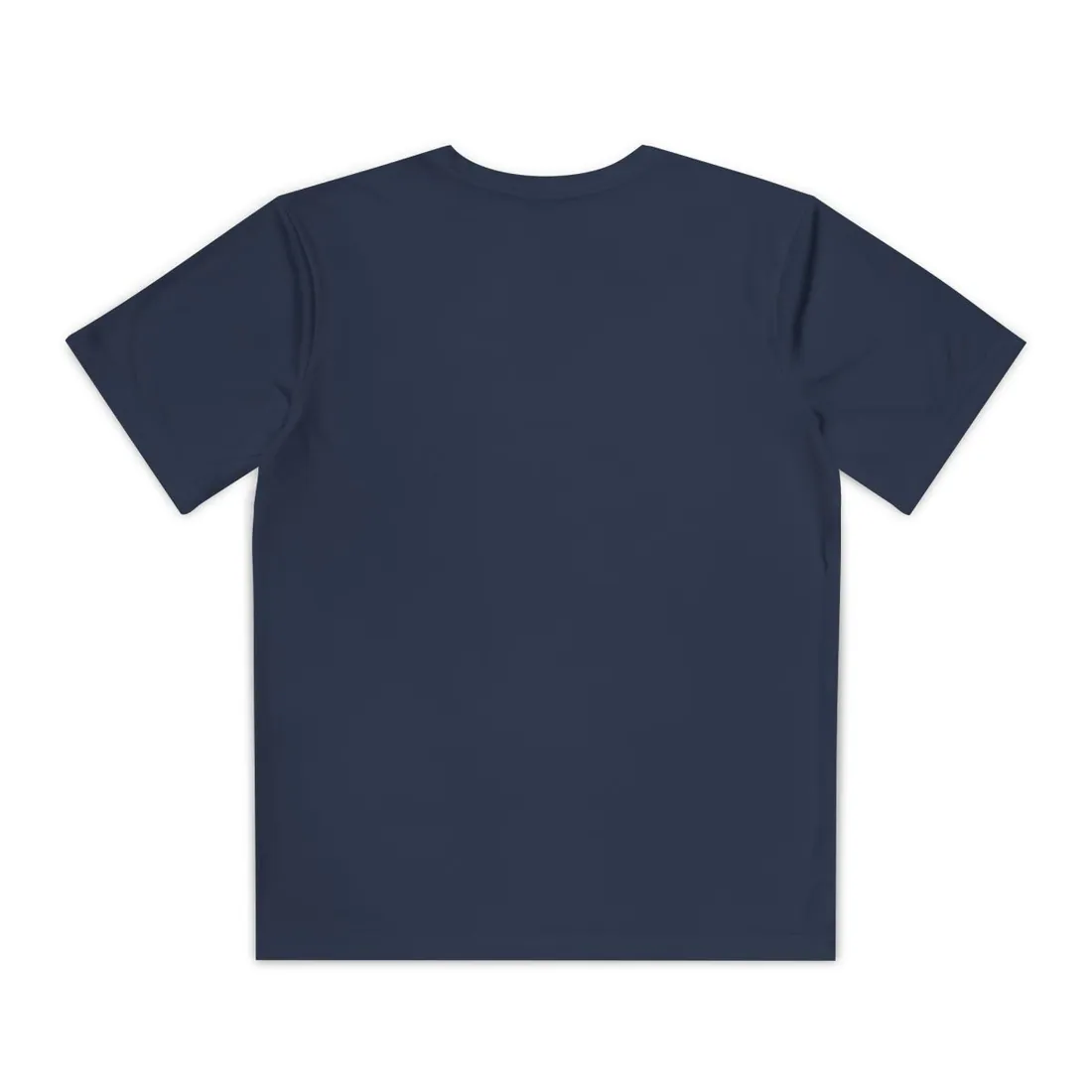 Youth Performance Tee in Navy, back view