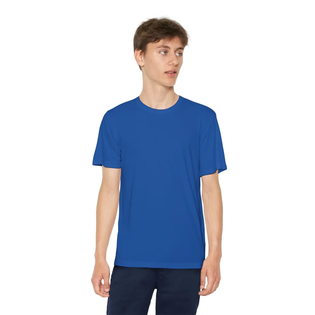 Youth Performance Tee in Royal, front view